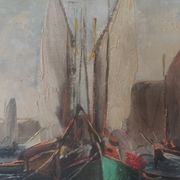 Tableau marine vers 1940 par Claude Marcy