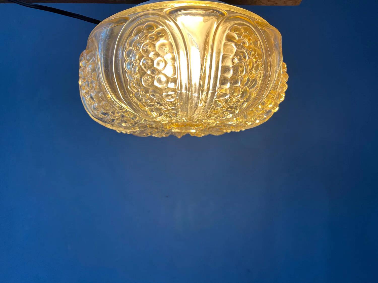 30s flush mount glass ceiling lamp