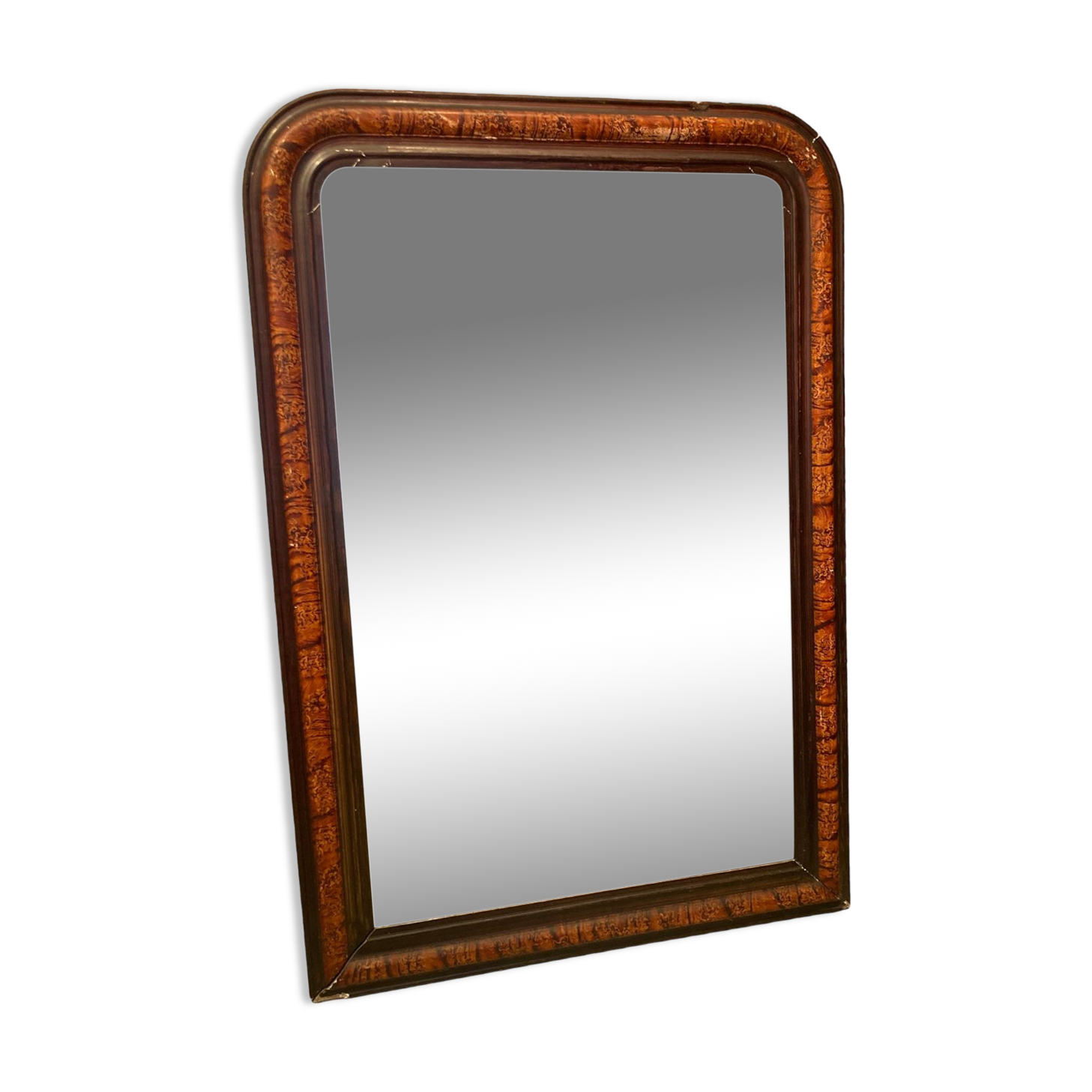 Mirror with wooden frame