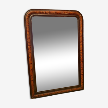 Miroir avec encadrement en bois
