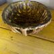 Corbeille / vide poche vintage en céramique tressée 19 / 25 cm