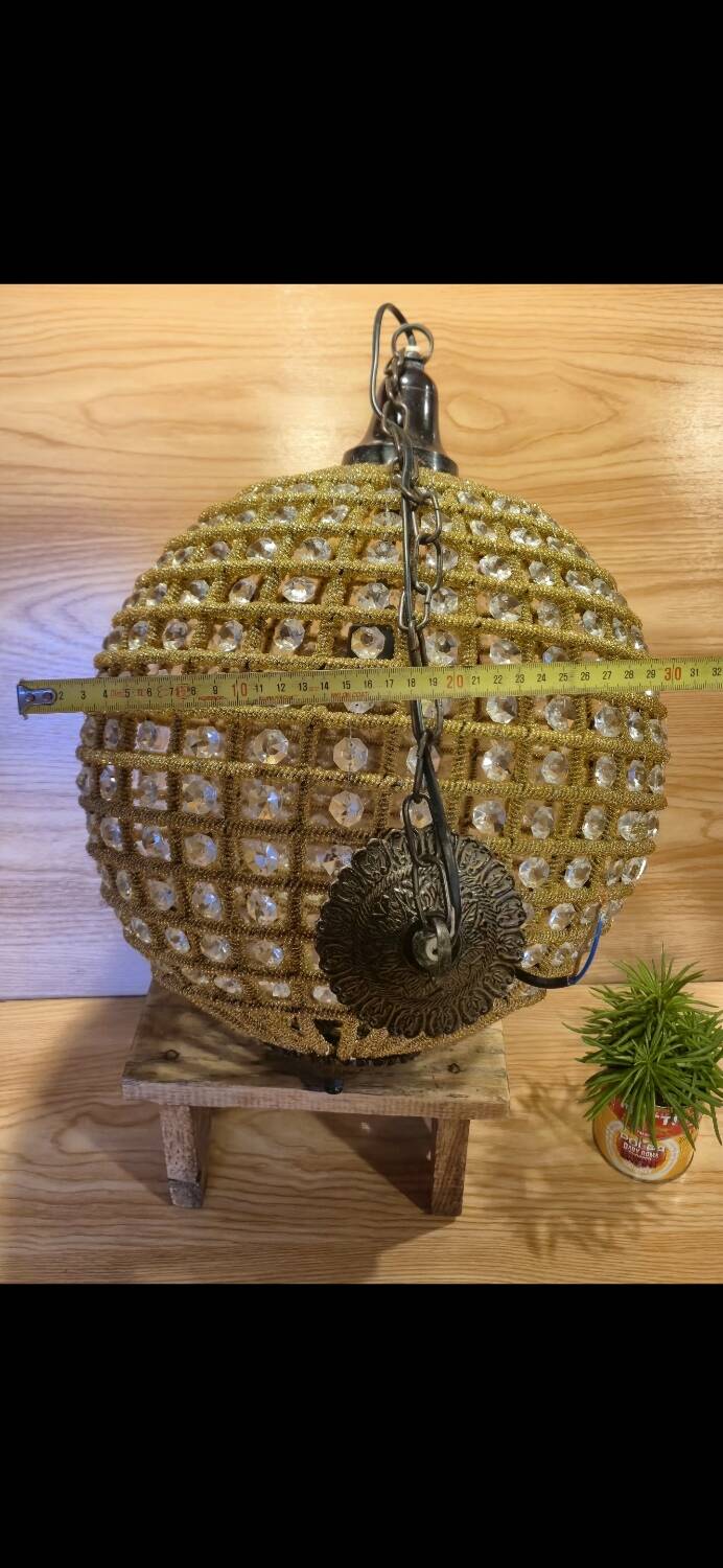 Magnificent and spectacular vintage Italian spherical chandelier.