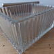 Boîte en verre et couvercle aluminium années 50