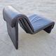 Postmodern leather lounge chairs in the style of Etienne Fermigier 1978.