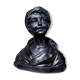 Plaster bust of a young woman 1900-1930 monochrome Citti & Frère