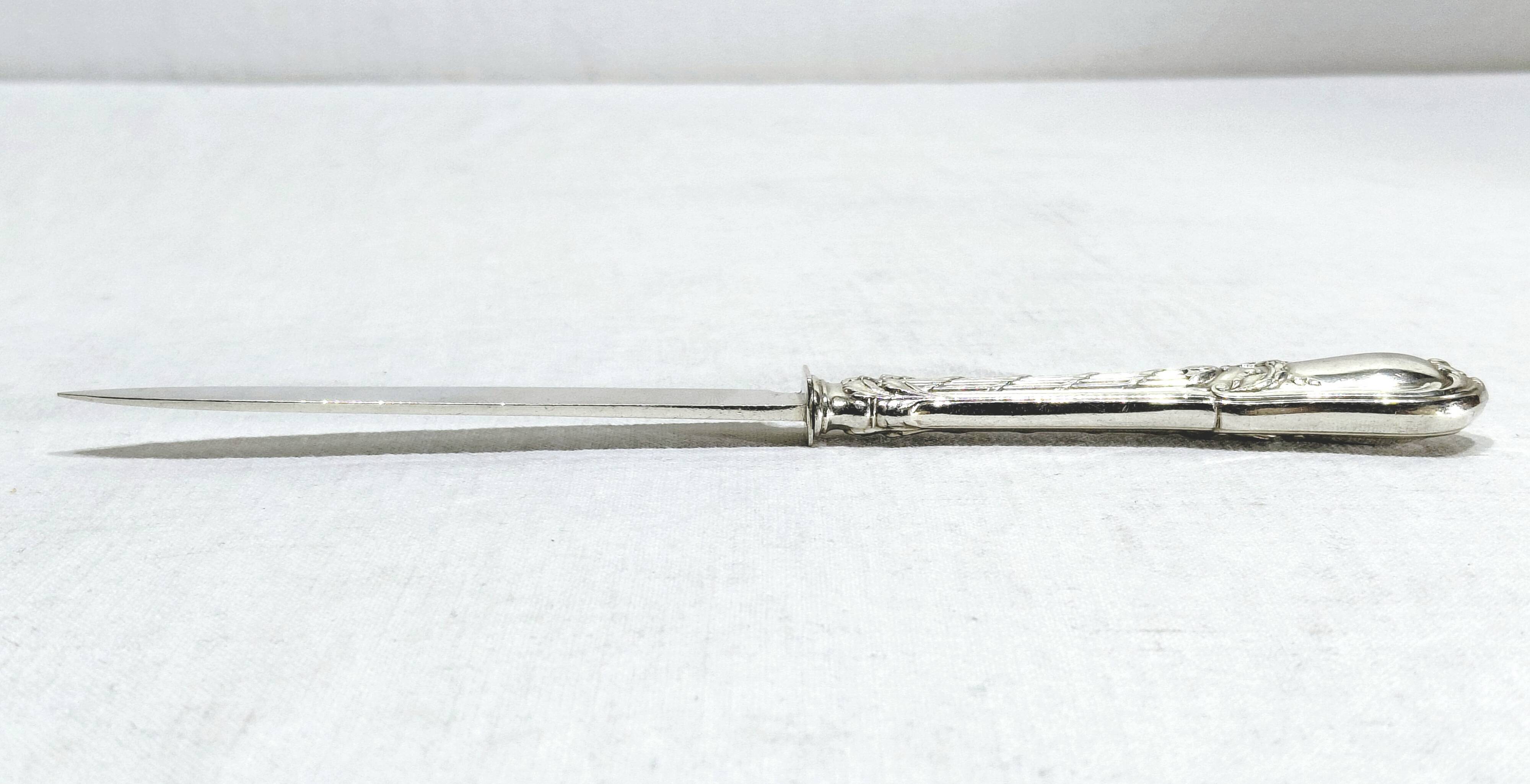 10 silver fruit knives in Louis XVI style
