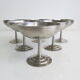 Set of six stainless steel ice cups by Letang Rémy