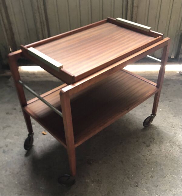 Desserte table sur roulettes scandinave années 60