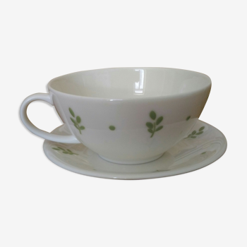 Narumi japanese porcelain cup and saucer