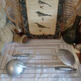 Vintage aluminum skimmer and ladle