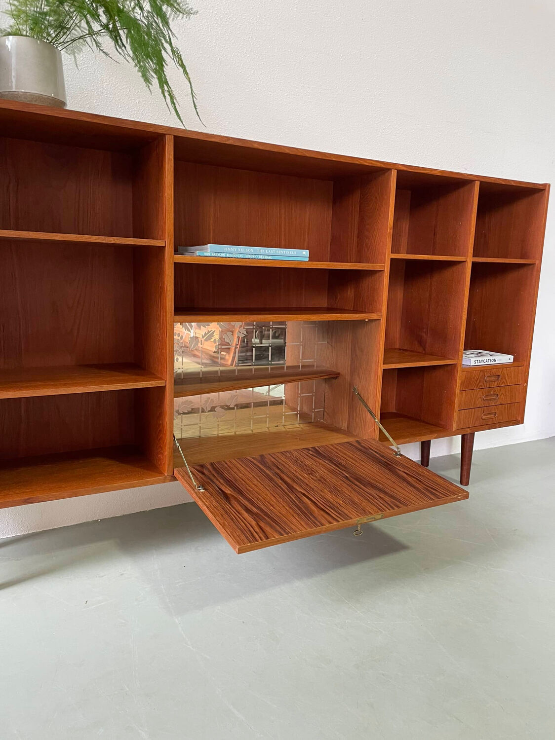 Teak bookcase