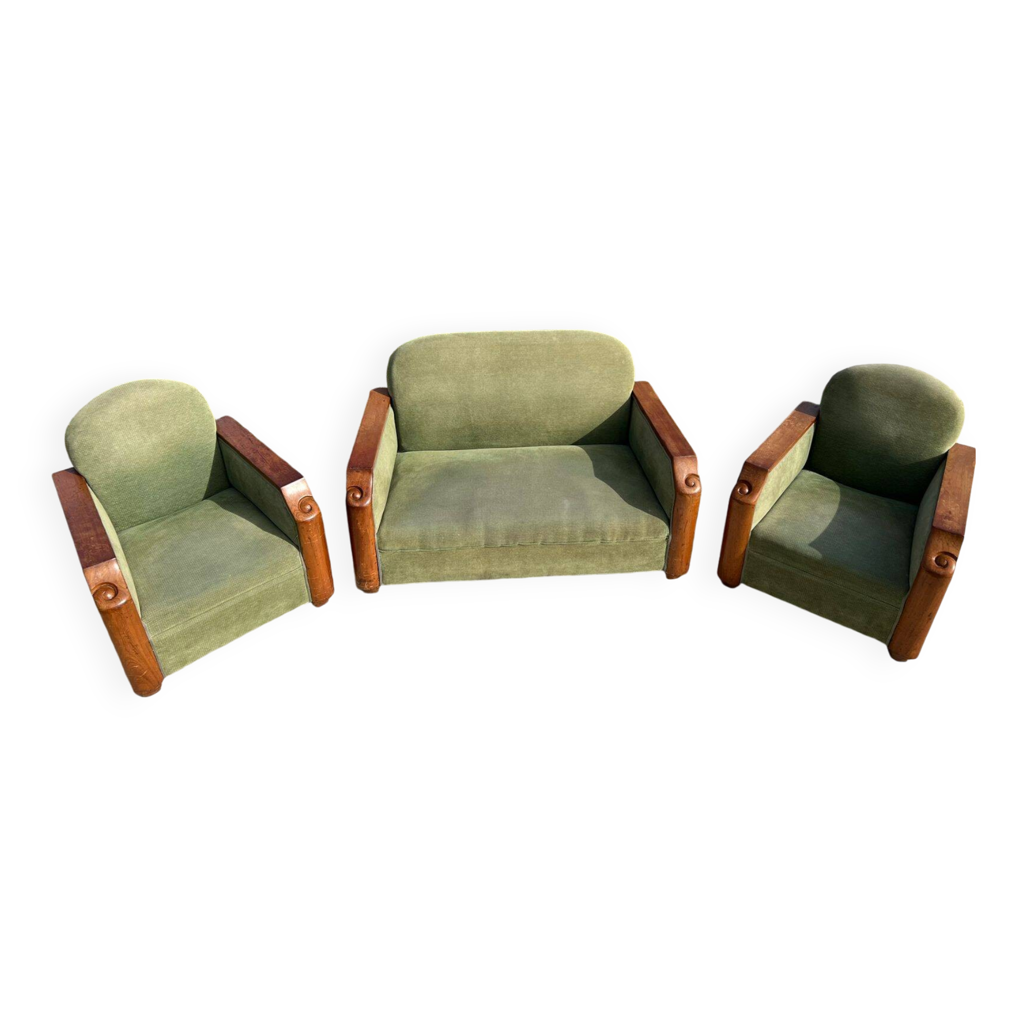 Art Deco sofa and armchairs
