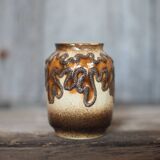 Ceramic vase VEB Haldensleben, West Germany, fat lava vase, 3054