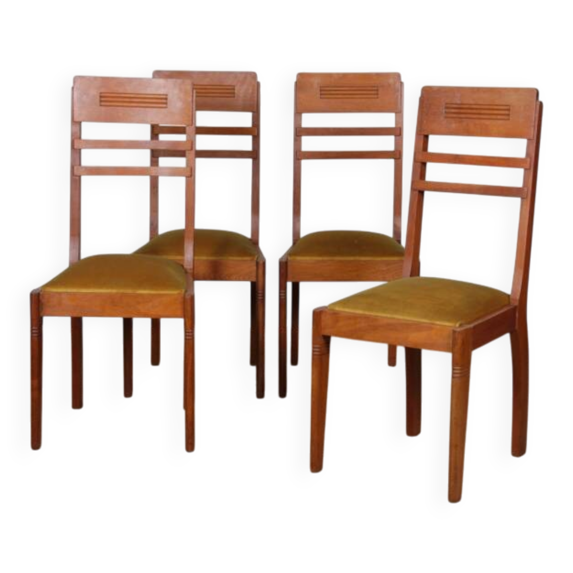 Set of 4 chairs, French work from the 1950s.