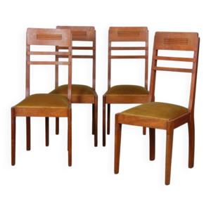 Suite de 4 chaises, travail
