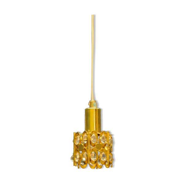 Ceiling lamp in the Hollywood Regency style. Golden.