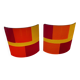 Pair of Italian wall lights in Murano glass from the 1980s.