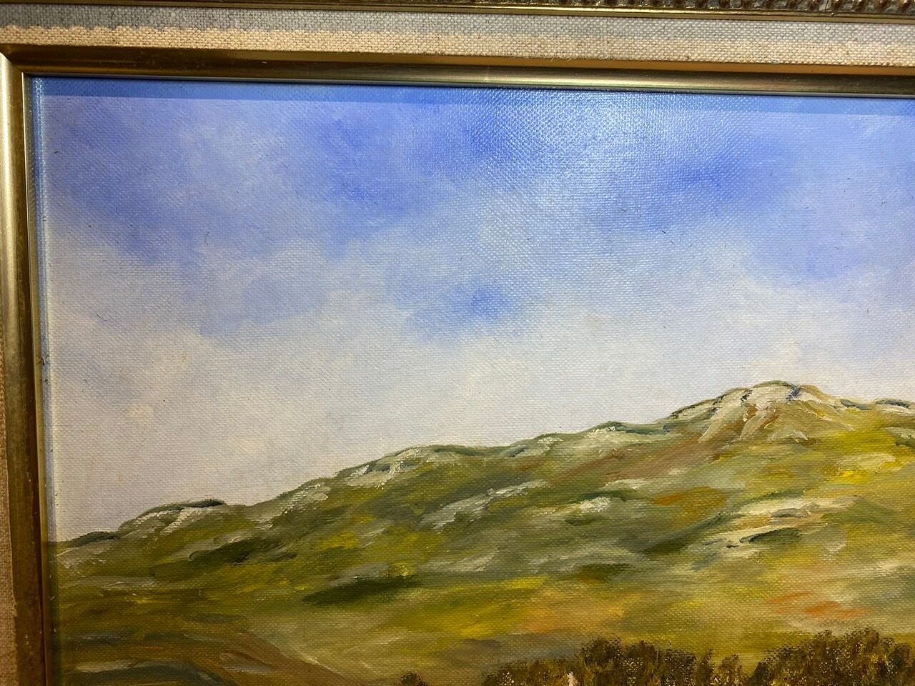 Old painting, Provencal landscape, signed, 60s/70s