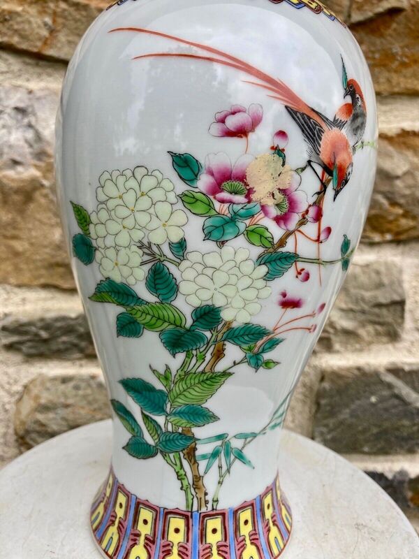 Vase famille rose XIXth chinois