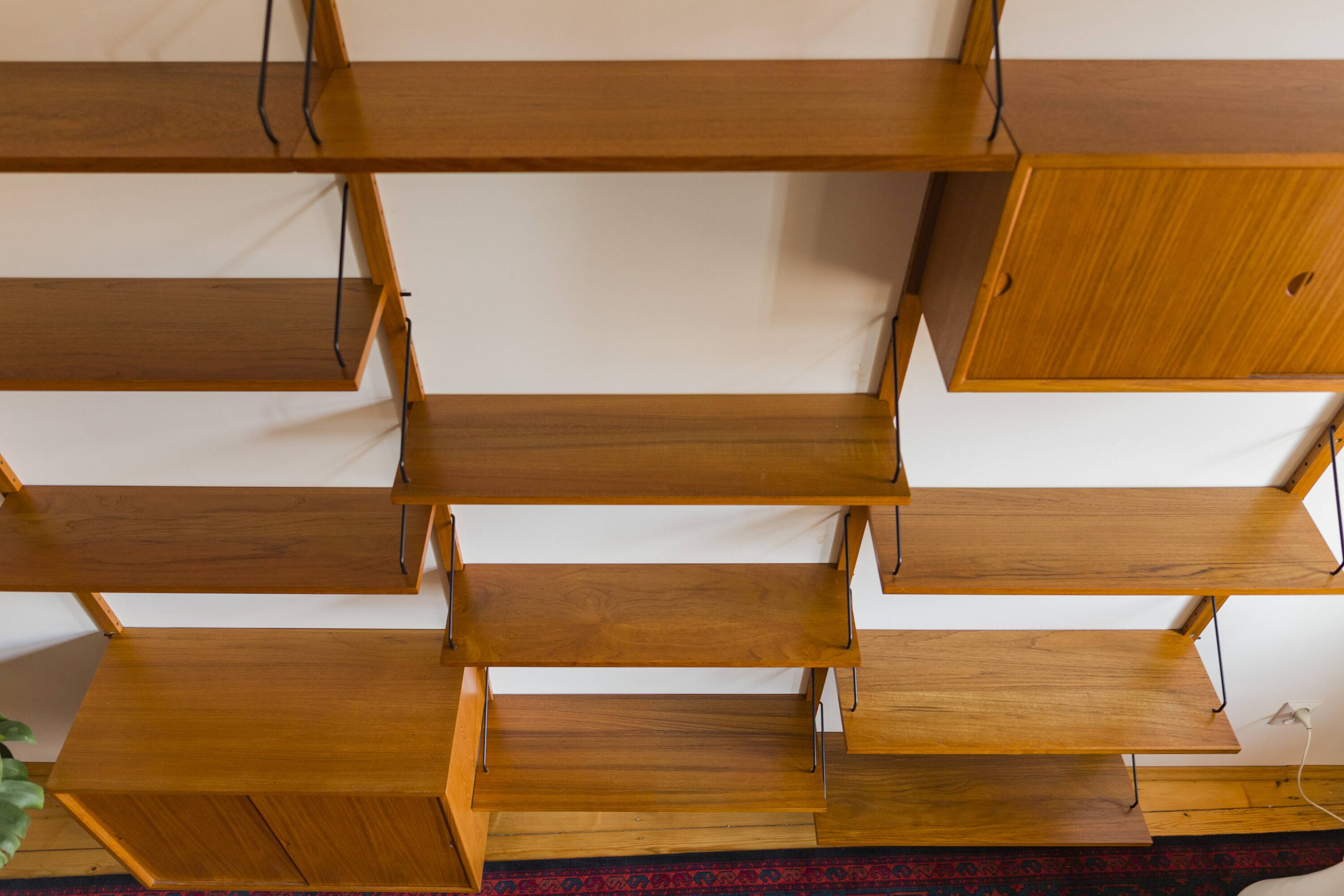 Modular Wall Shelving System by Poul Cadovius for Cado, 1960s