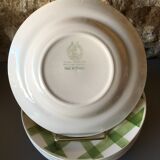 8 hollow plates earthenware mill of the orchies wolves