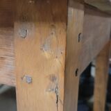 Old rustic bistro table in old solid oak -1m