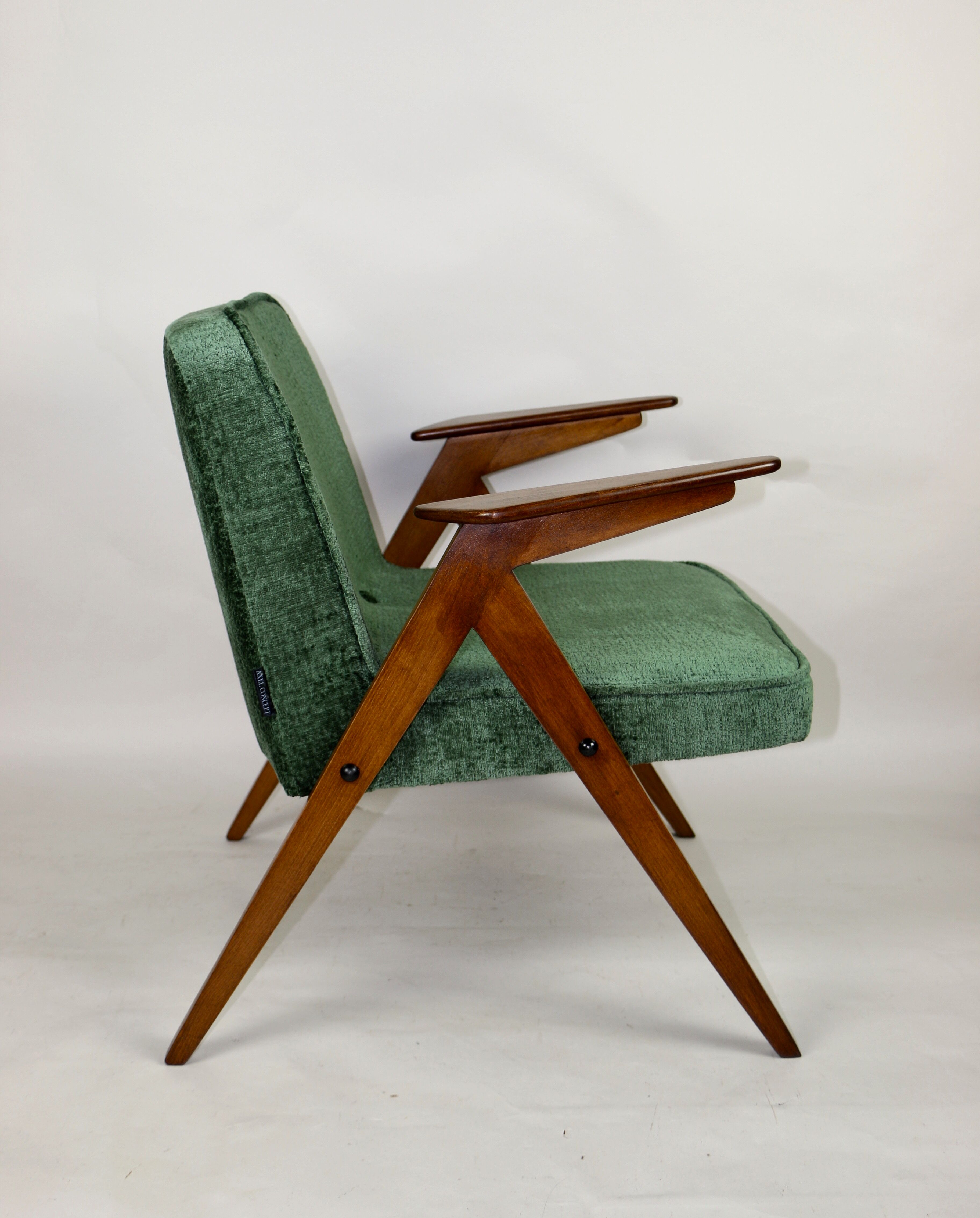 Green Bunny Armchair by Józef Chierowski, 1970s