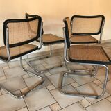 Suite de 4 chaises Marcel Breuer modèle cesca b32