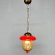 Suspension champignon en verre taillé et laiton des années 1950, Allemagne
