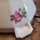 French floral porcelain salad bowl – 1940s–50s