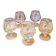 Set of coloured digestif glasses