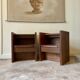 2 Scandinavian bedside tables in dark wood