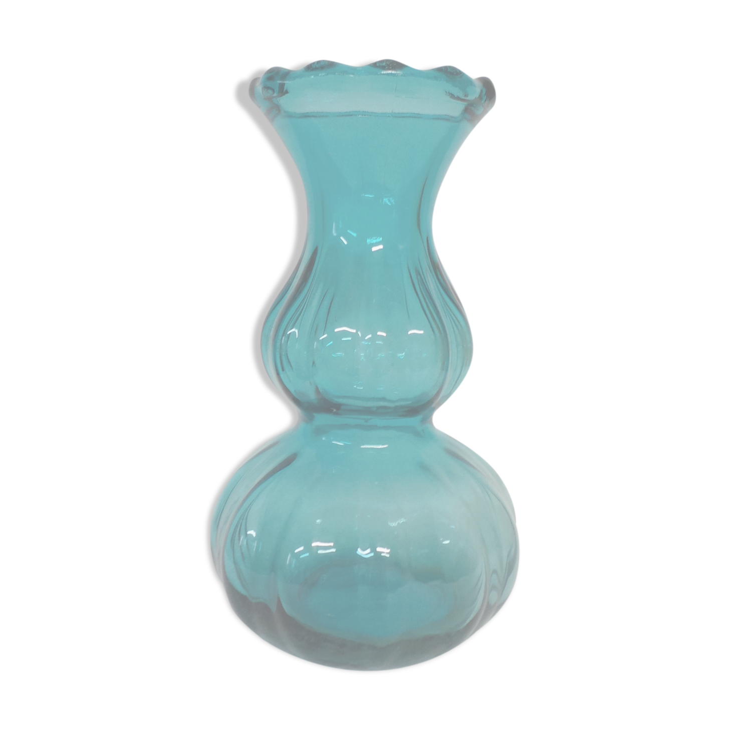 Blue glass vase