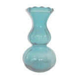 Blue glass vase
