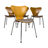 4 chaises Série 7 – Arne Jacobsen pour Fritz Hansen
