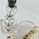 Bedside lamp foot in cut crystal