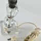 Bedside lamp foot in cut crystal