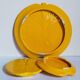 Three vintage water lily presentation dishes in slip