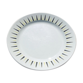 Ancienne assiette en céramique badonviller – motif noir & jaune