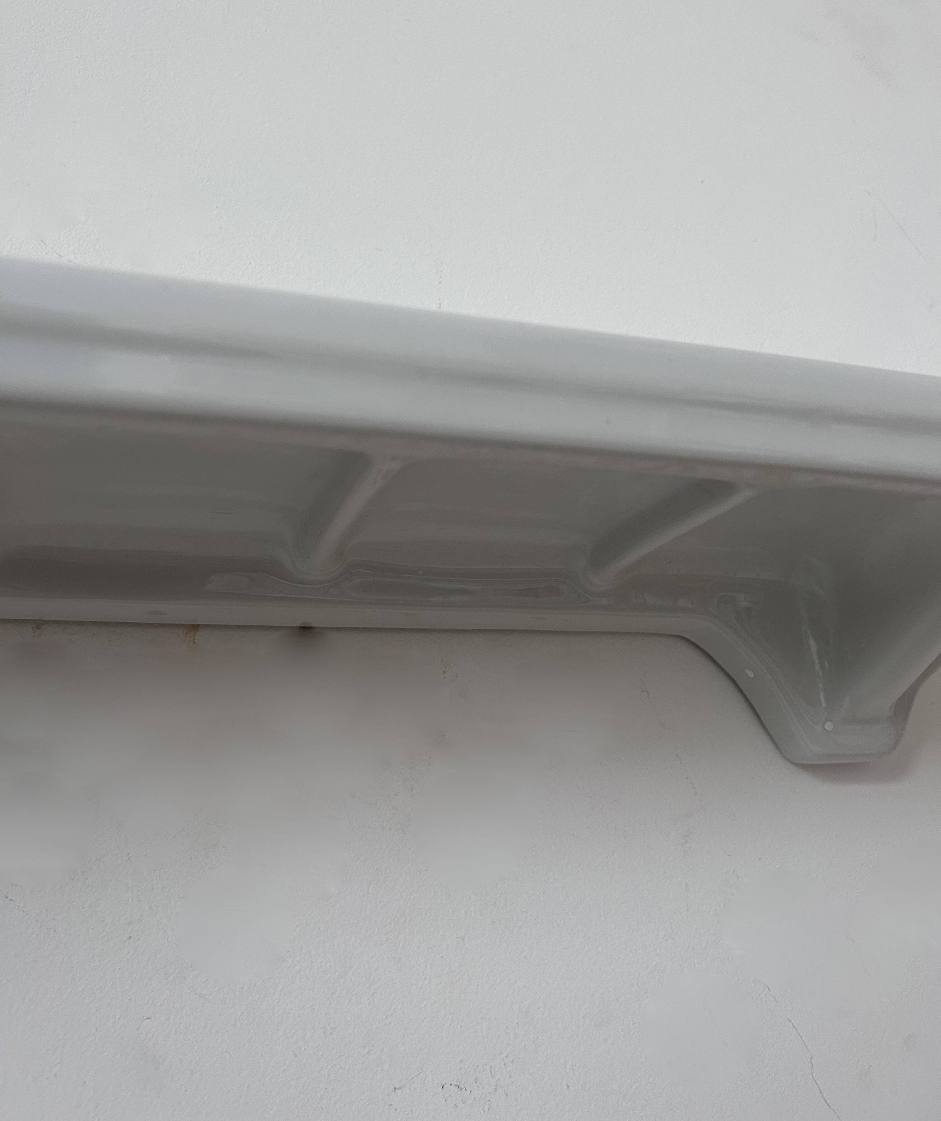 Vintage porcelain shelf, white, France 1930