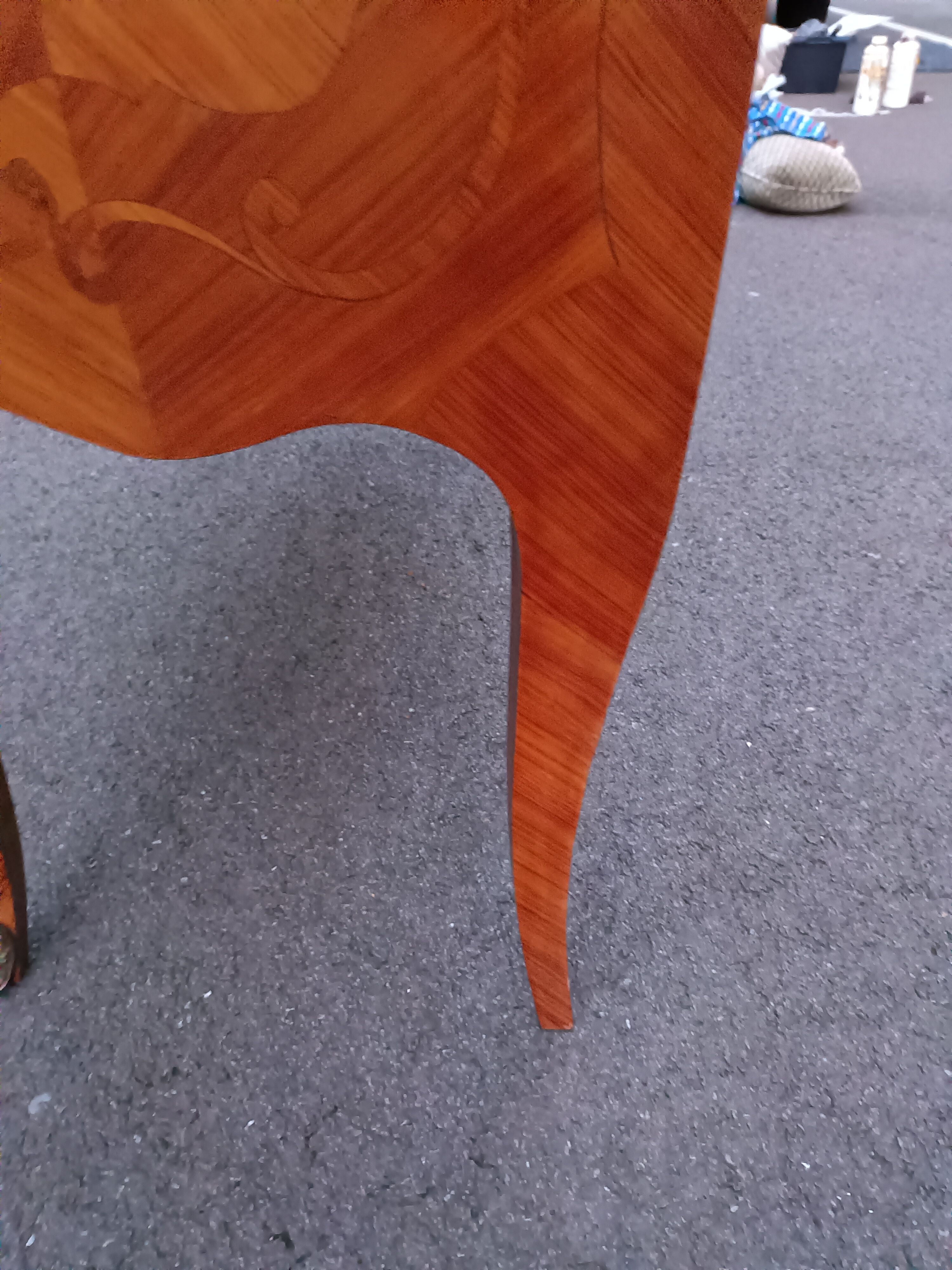 Chest of drawers marquetry marble top