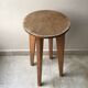 High stool in vintage raw wood