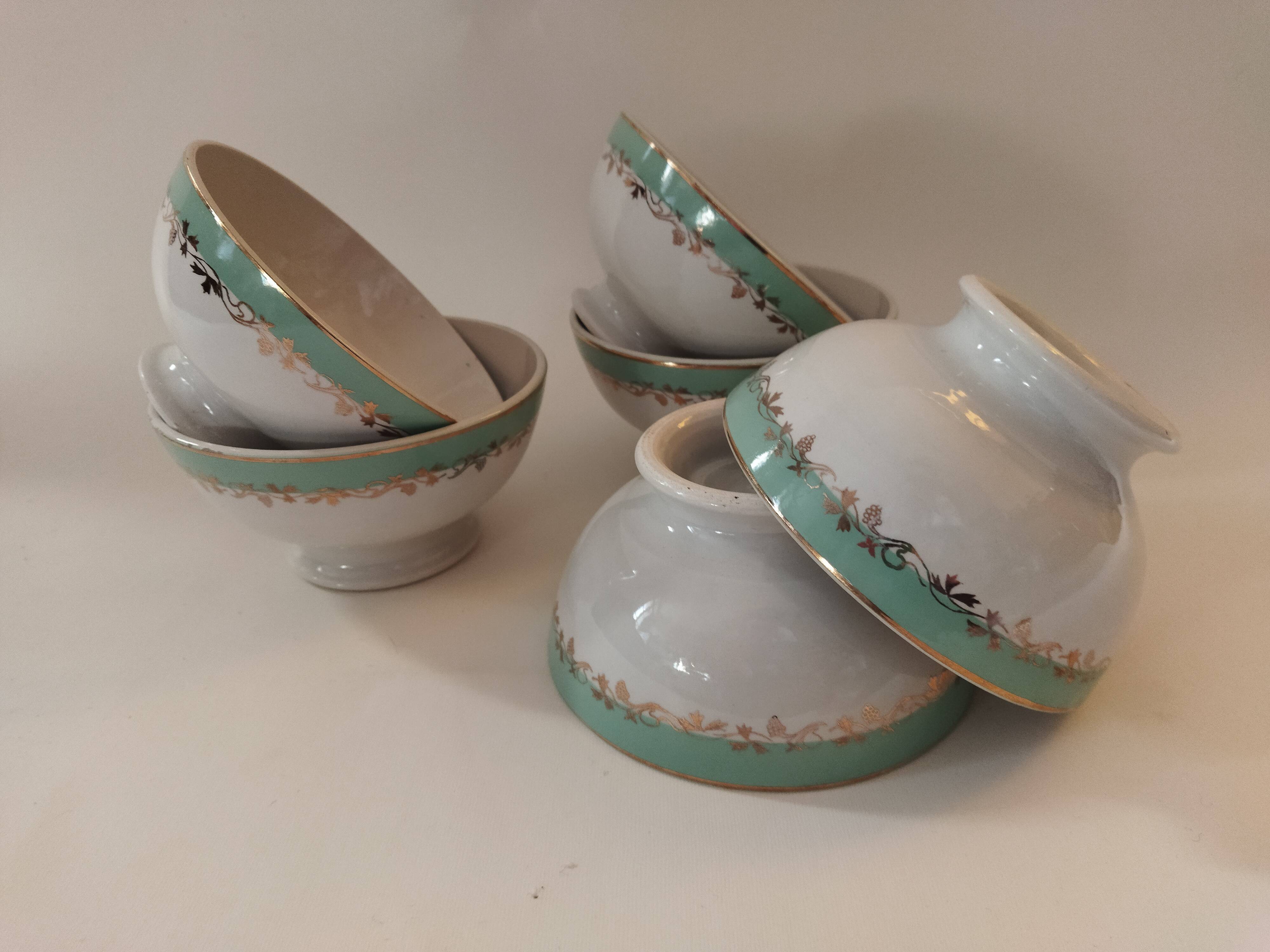 Six fenal badonviller bowls