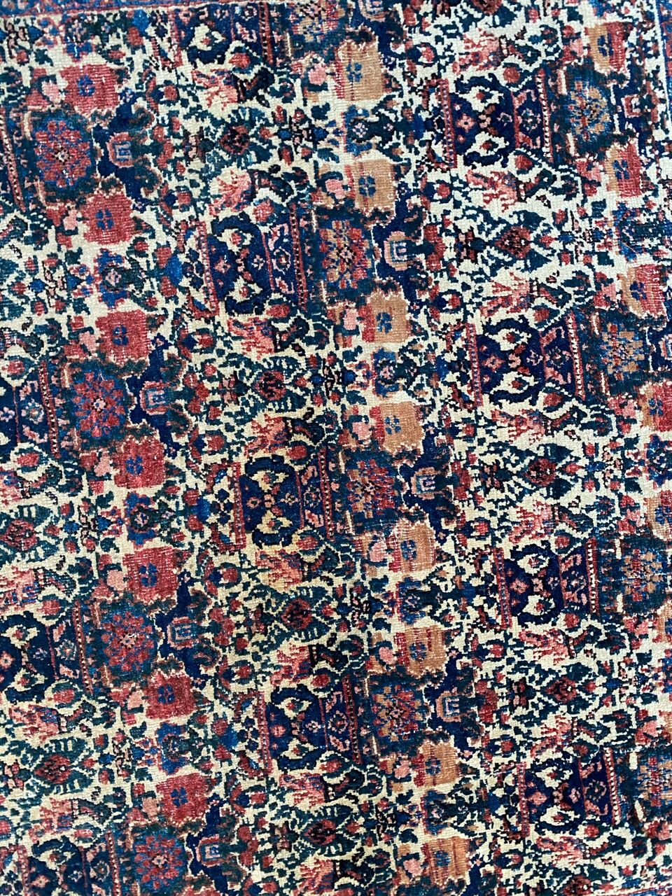 Beautiful old Persian carpet from Abadeh handmade 100x144 cm