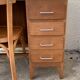 Vintage desk compass feet 1950 and its Baumann chair