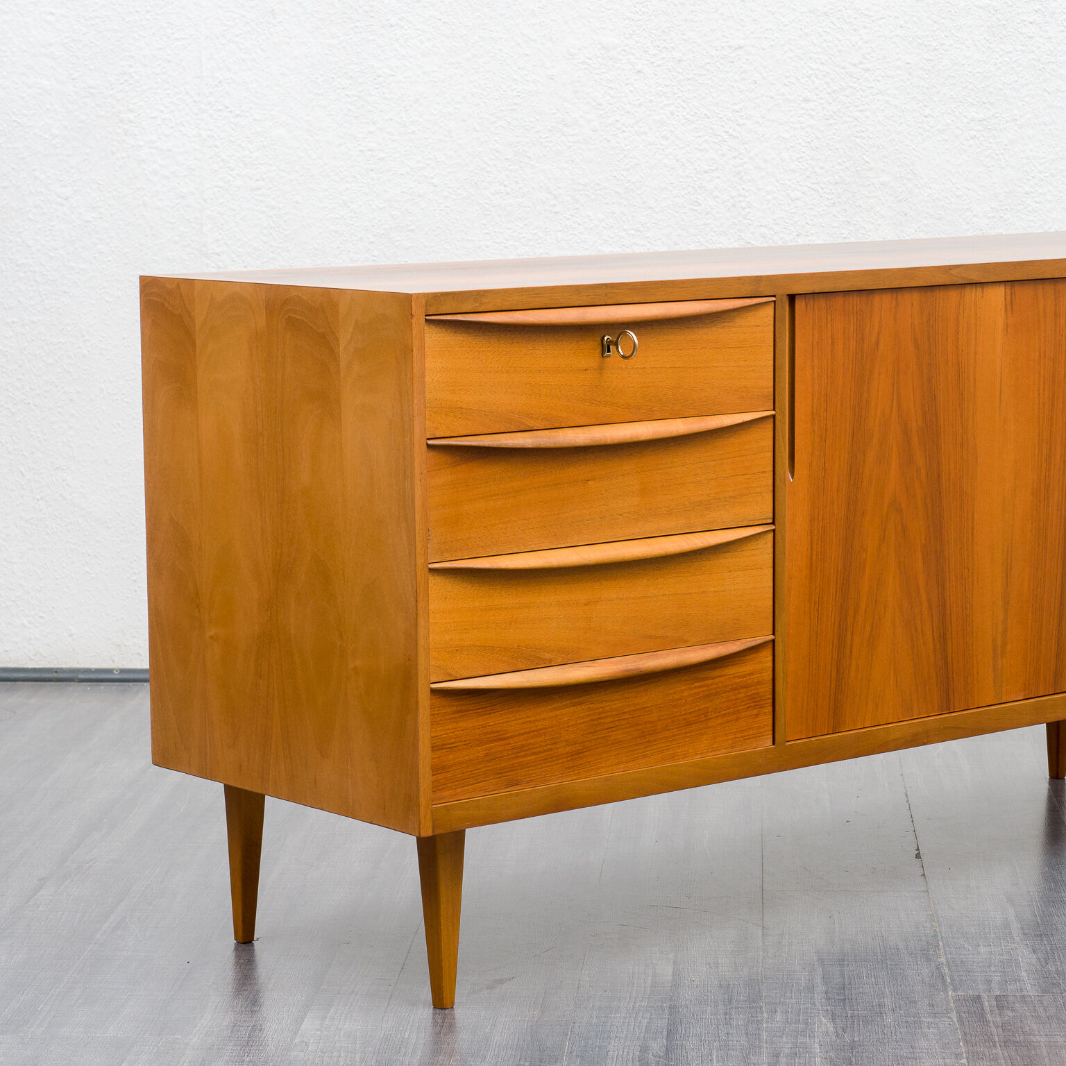 50s sideboard, walnut, restored, 150cm