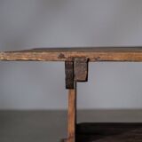 Antique workshop table - Savoy folk art, circa 1900