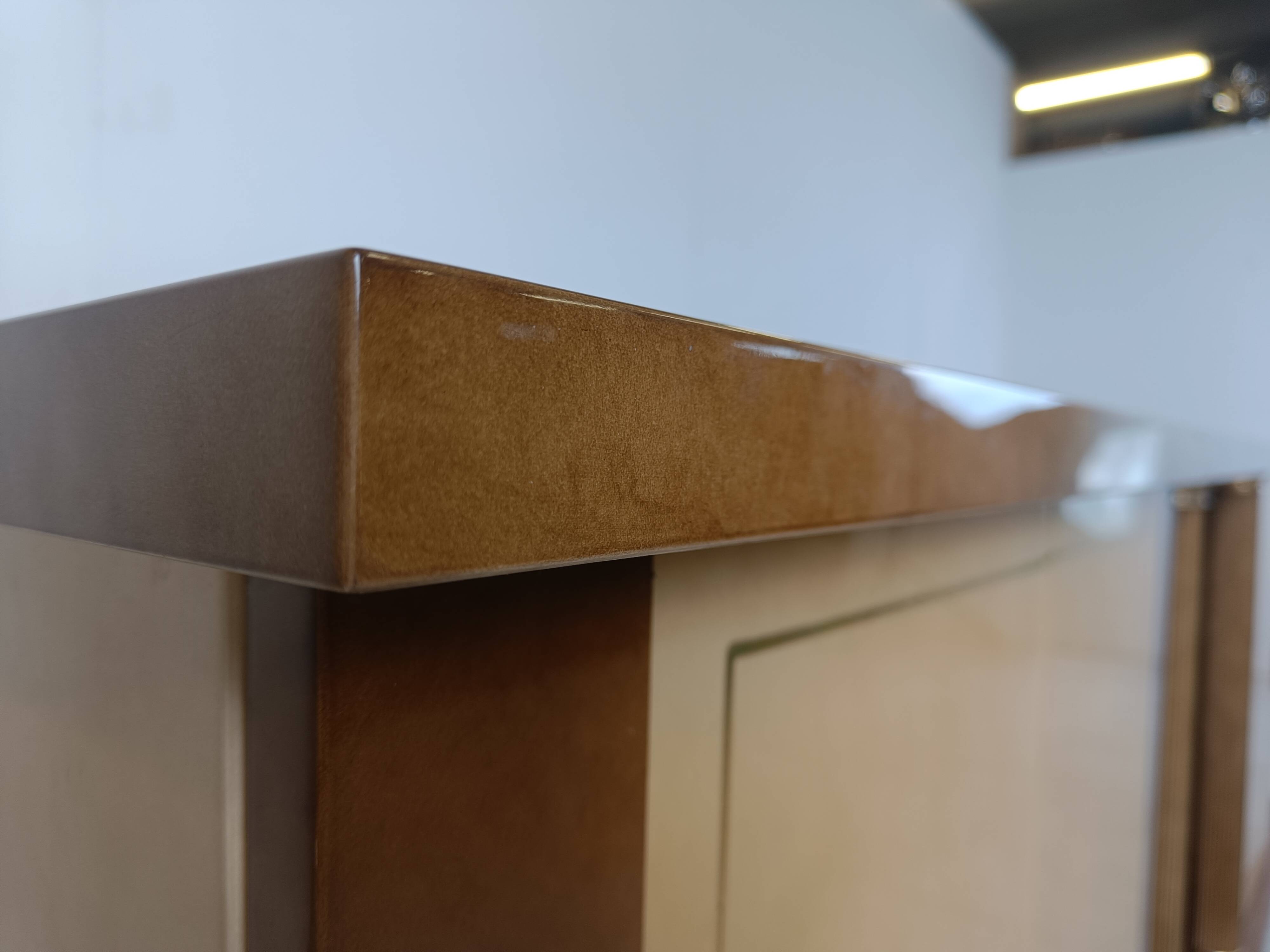 Vintage lacquered goatskin credenza, 1970s