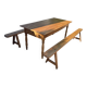 Farm table with benches