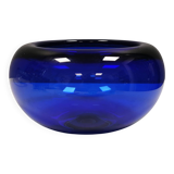 Blue PROVENCE bowl designed by Per Lütken for Holmegaard Glassworks 1955 Denmark